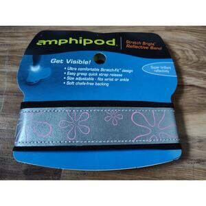 Amphipod Stretch Bright Reflective Band - Flower Power Pink